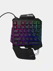 Игровой блок Oklick 703GK, с подсветкой, мини клавиатура, подарок на 8 марта