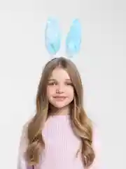 Голубой ободок ушки уши зайчика зайца / новый год