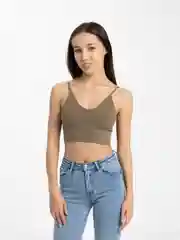 Карамельный женский топ базовый