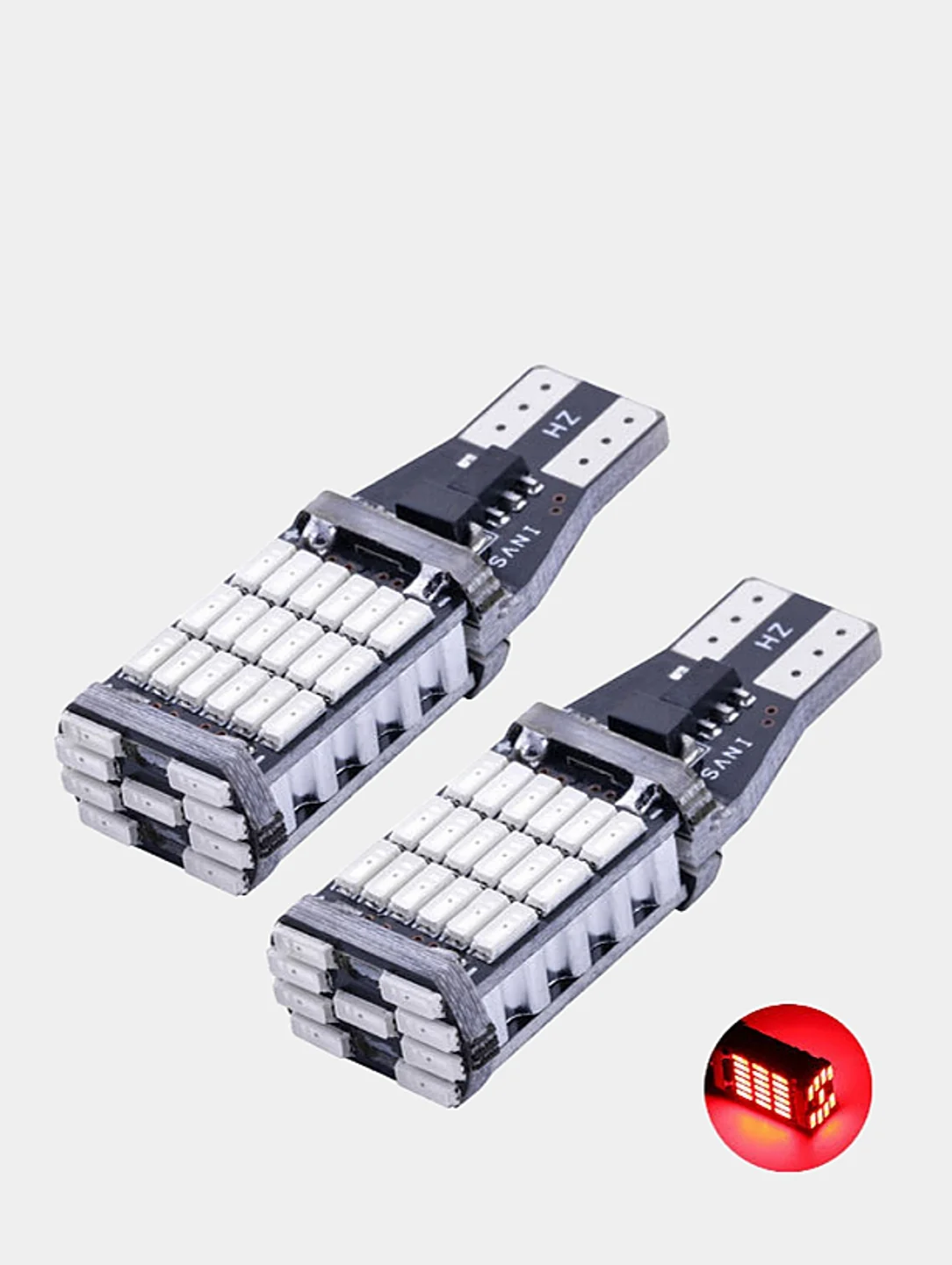 Светодиодные автомобильные LED лампы T15 45SMD, разные цвета