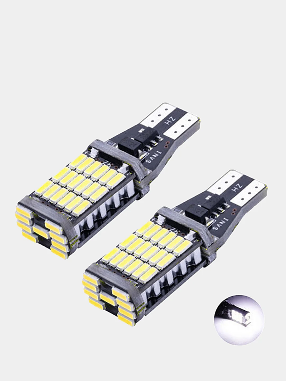 Светодиодные автомобильные LED лампы T15 45SMD, разные цвета