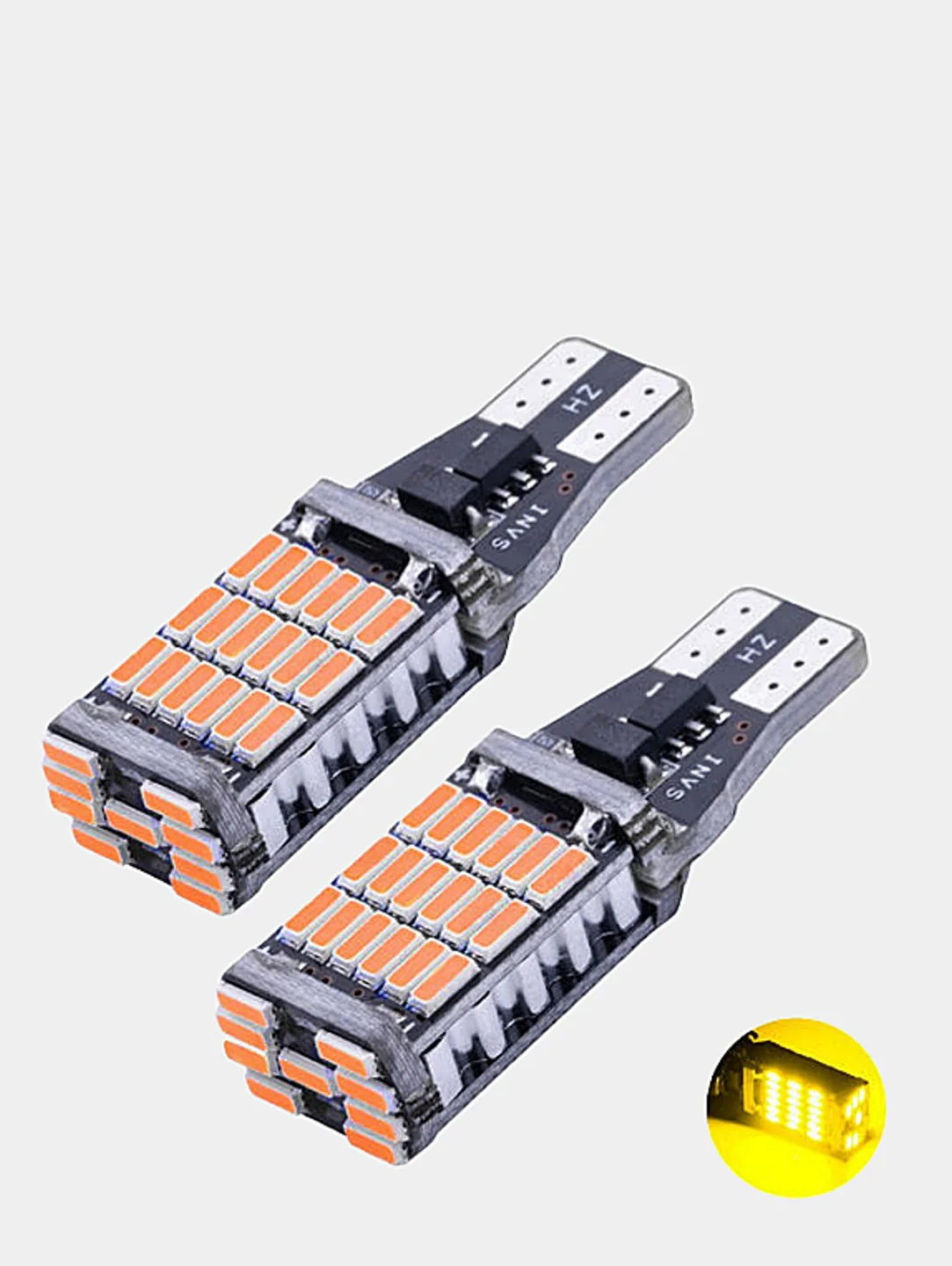 Светодиодные автомобильные LED лампы T15 45SMD, разные цвета