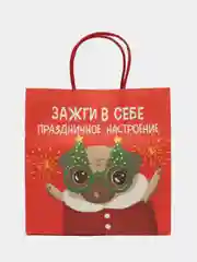 Мятный пакет подарочный "С новым годом", 21 дизайн