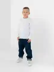 Белый лонгслив для мальчика Утенок