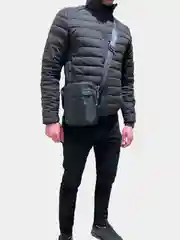 Сумка чёрная, через плечо, мужская