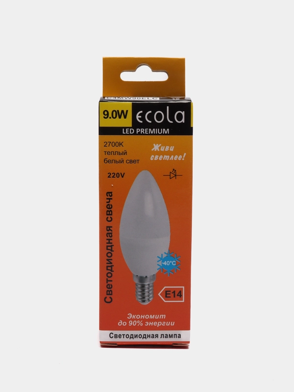 Лампа светодиодная Ecola LED Premium (0% коэф. пульсации) 9W 2700К (теплый)