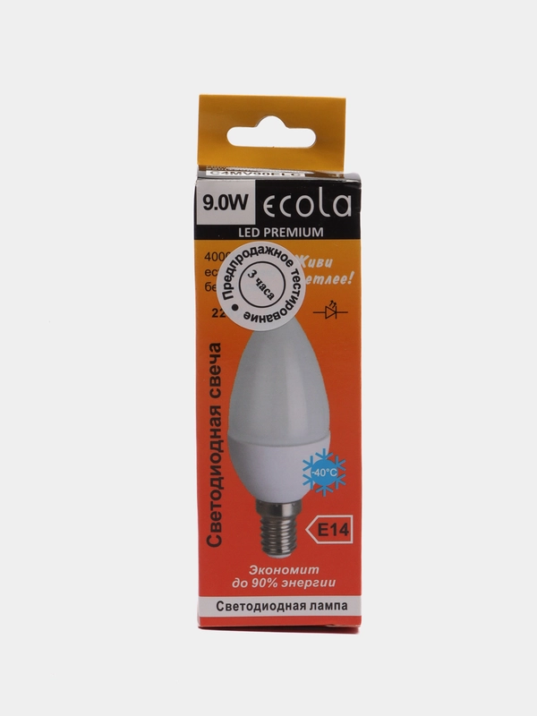 Лампа светодиодная Ecola LED Premium (0% коэф. пульсации) 9W 4000К (белый)