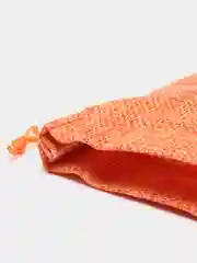 Оранжевый мешок подарочный, холщовый, льняной