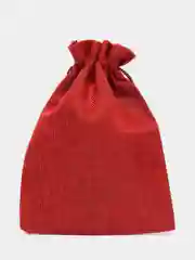 Бордовый мешок подарочный, холщовый, льняной