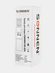 Кулер для воды SONNEN FSE-02H, напольный, НАГРЕВ/ОХЛАЖДЕНИЕ ЭЛЕКТРОННОЕ, 2 крана, белый
