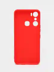 Красный силиконовый чехол для Infinix HOT 12 Pro (Инфиникс Хот 12 Про) прозрачный