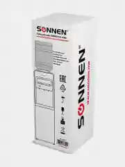 Кулер для воды SONNEN FSC-03BA, напольный, НАГРЕВ/ОХЛАЖДЕНИЕ КОМПРЕССОРНОЕ, 3 крана,серый