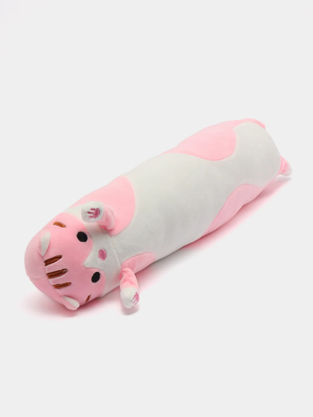 Розовый мягкая игрушка Кот-батон,кот сосиска 50 см
