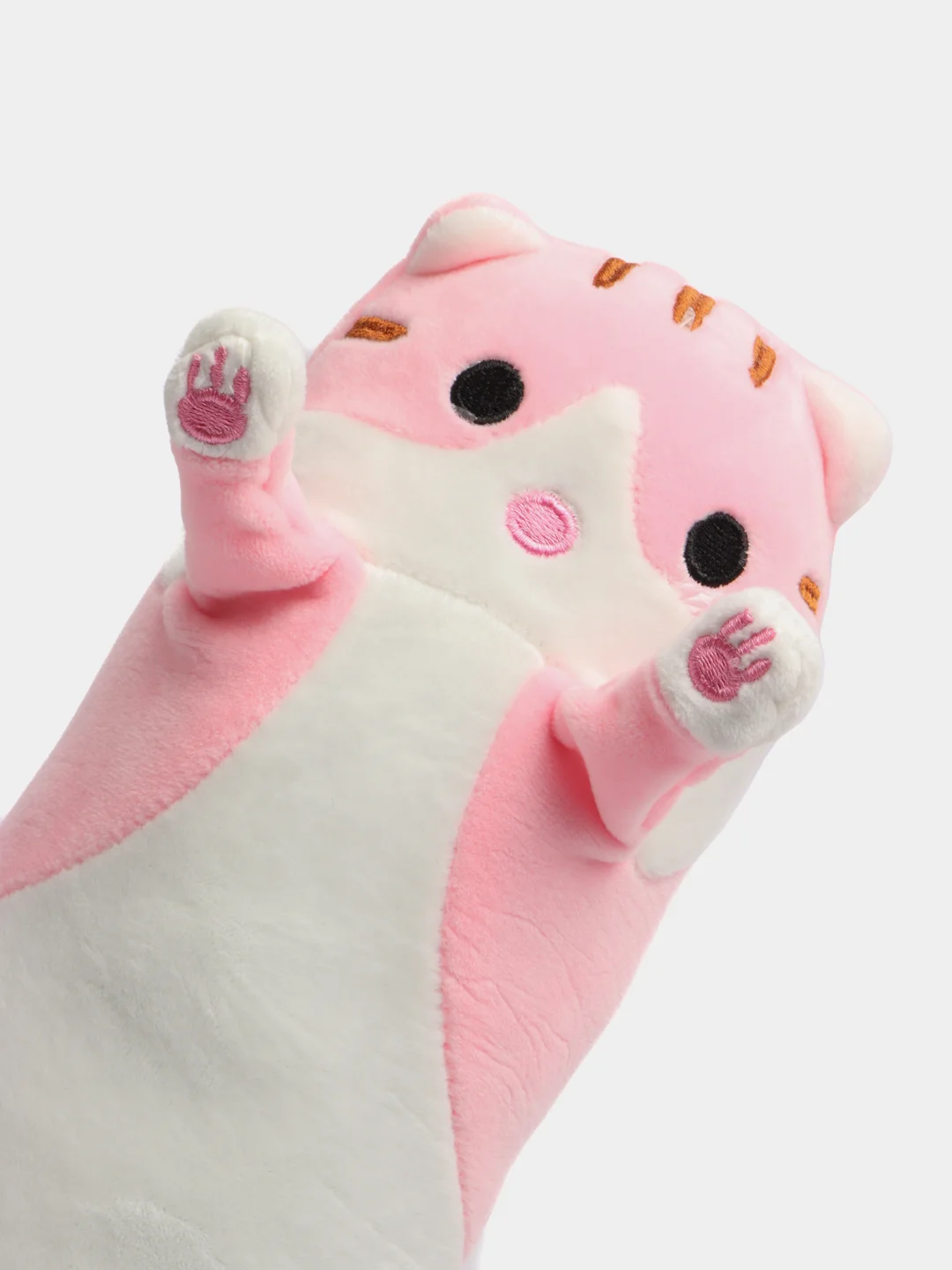 Розовый мягкая игрушка Кот-батон,кот сосиска 50 см
