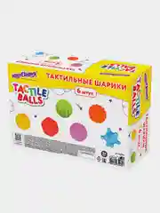 Тактильные мячики сенсорные игрушки развивающие ЭКО 6 штук, d 60-80 мм, ЮНЛАНДИЯ, 664702