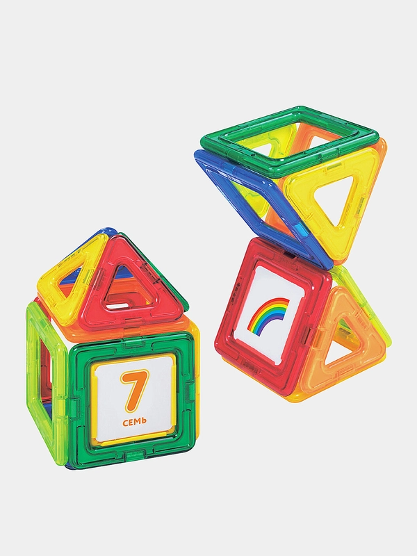 Магнитный конструктор MAGNETIC BLOCKS-19, 19 деталей, BRAUBERG KIDS, 663843