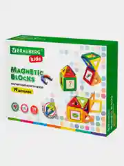 Магнитный конструктор MAGNETIC BLOCKS-19, 19 деталей, BRAUBERG KIDS, 663843
