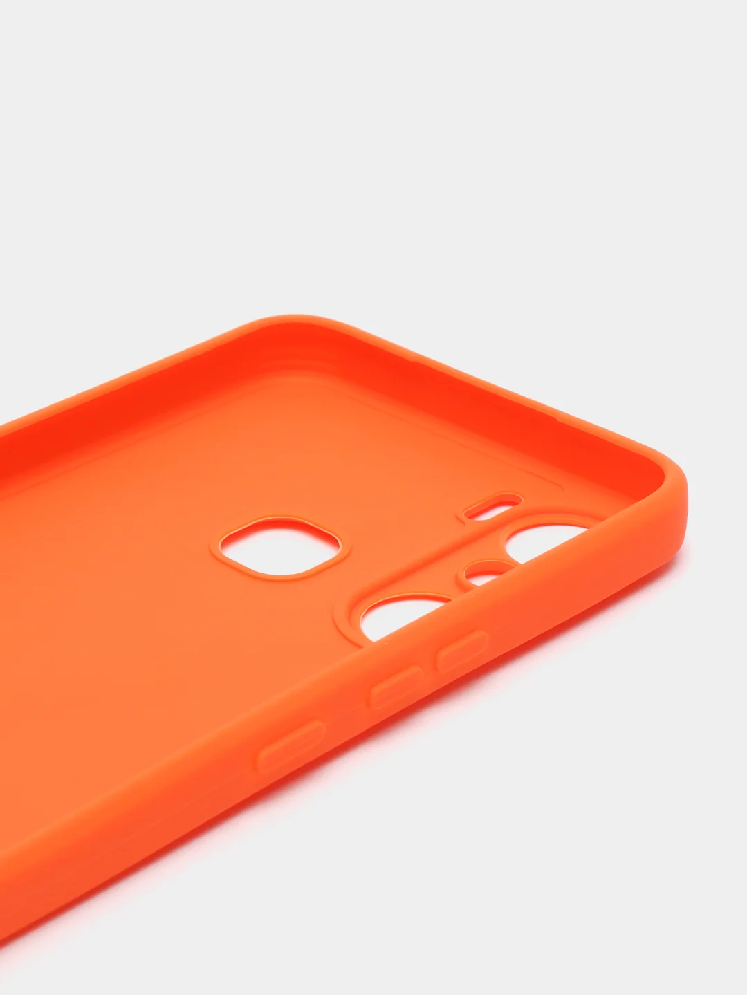 Оранжевый силиконовый чехол для Infinix HOT 12 Pro (Инфиникс Хот 12 Про) прозрачный