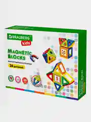 Магнитный конструктор MAGNETIC BLOCKS-26, 26 деталей, BRAUBERG KIDS, 663844