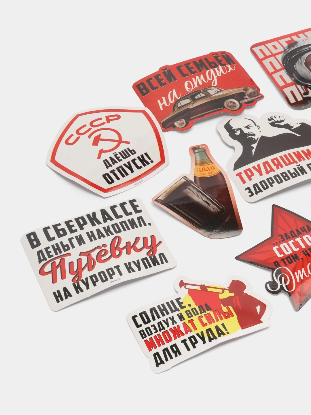Красный наклейки на чемодан, 10 штук