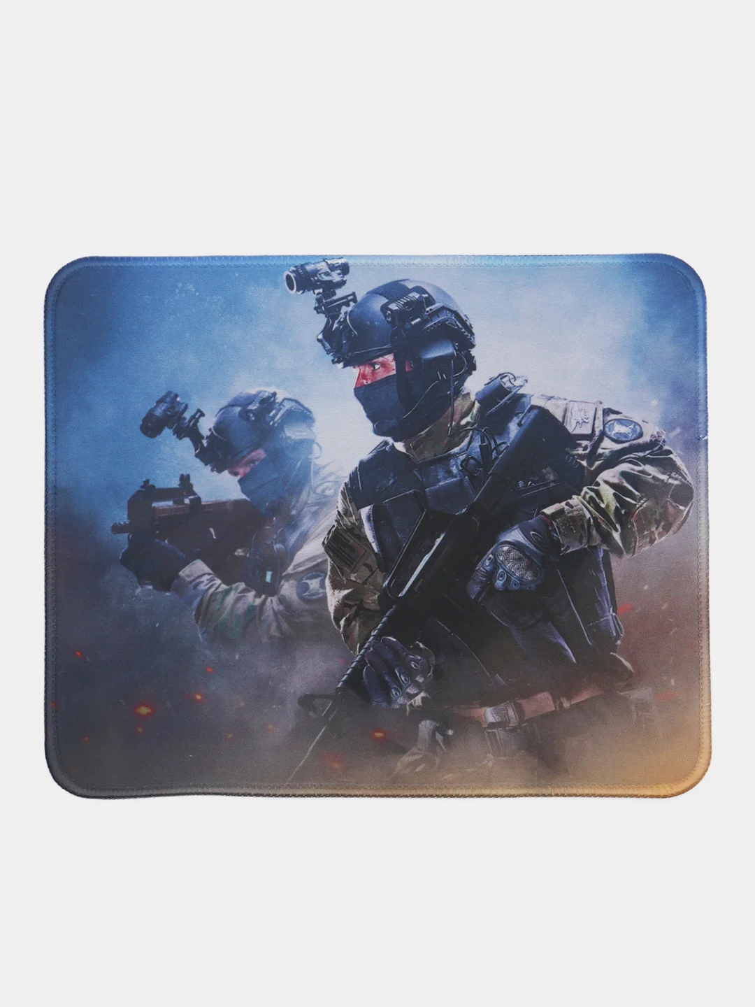 Синий игровой коврик для мыши CS GO (Counter Strike), CS 2, 260 х 210 мм, тканевый оружие