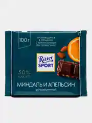 Шоколад темный Ritter Sport "Миндаль и апельсин", 100 г