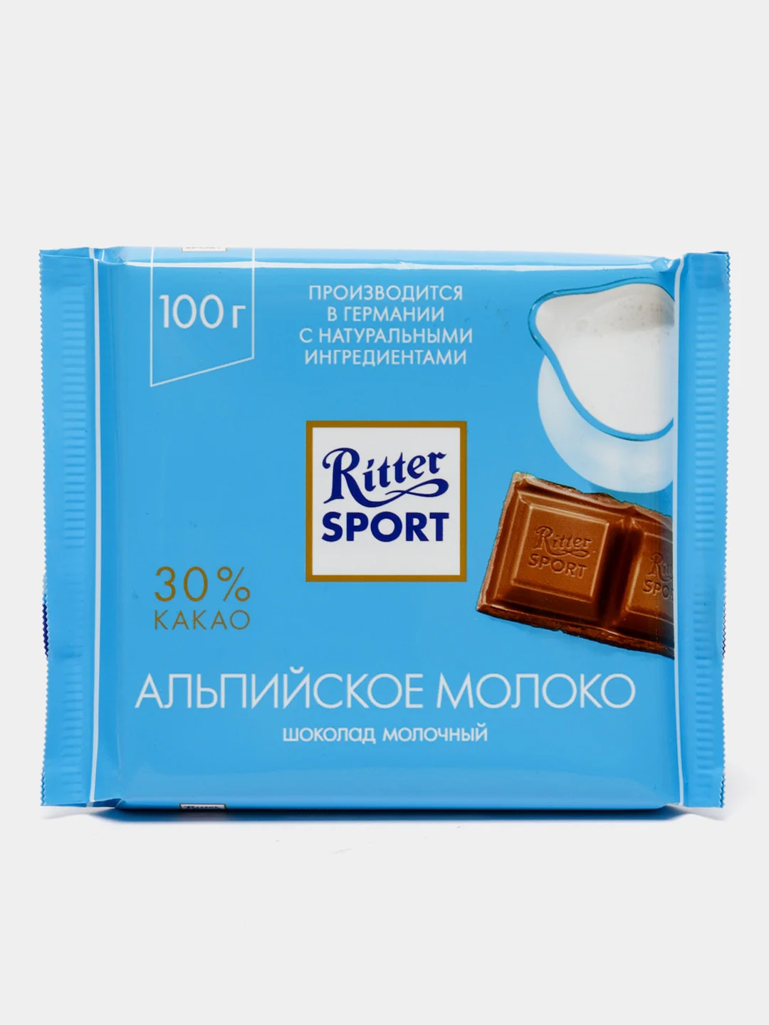 Шоколад молочный Ritter Sport "Альпийское молоко", 100 гр