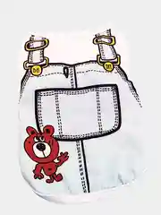 Белый майка для собак и кошек, с принтом