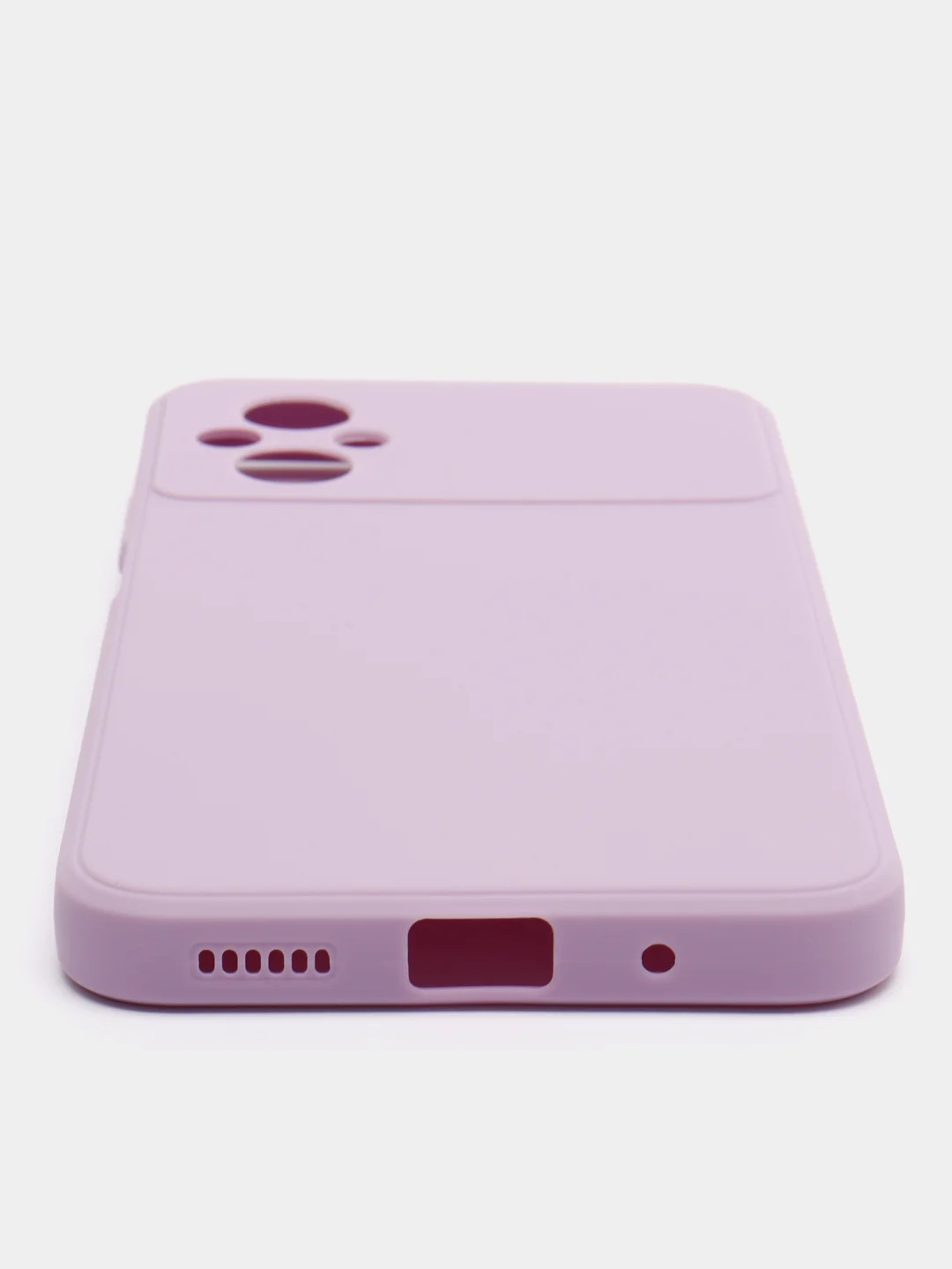 Сиреневый силиконовый чехол для Xiaomi POCO M5 4G / M4 5G (Поко М5 4Г / М4 5 Джи), прозрачный