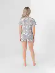 Голубой пижама женская, с шортами