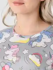 Голубой пижама женская, с шортами