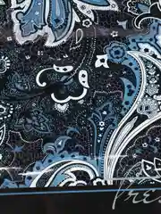 Синий меланж пакет подарочный с пластиковой ручкой/Прочный пакет на каждый день