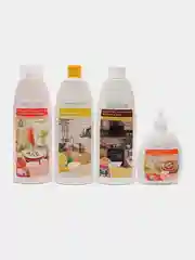 Чистящие средства для кухни,из 4 средств, аромат геля для мытья посуды в ассортименте