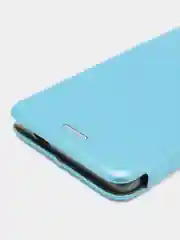 Голубой чехол-книжка для Nokia 2, 3, 6, 7, из эко кожи, с карманом для карт