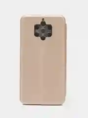 Золотой чехол книжка из эко кожи с карманом для карт на Nokia 9 Pureview