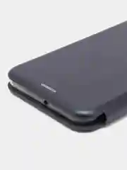 Темно-синий чехол книжка на Huawei Nova 5, из экокожи, с карманом для карт