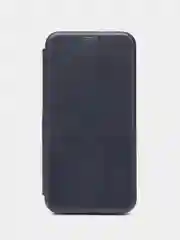 Темно-синий чехол книжка на Huawei Nova 5, из экокожи, с карманом для карт