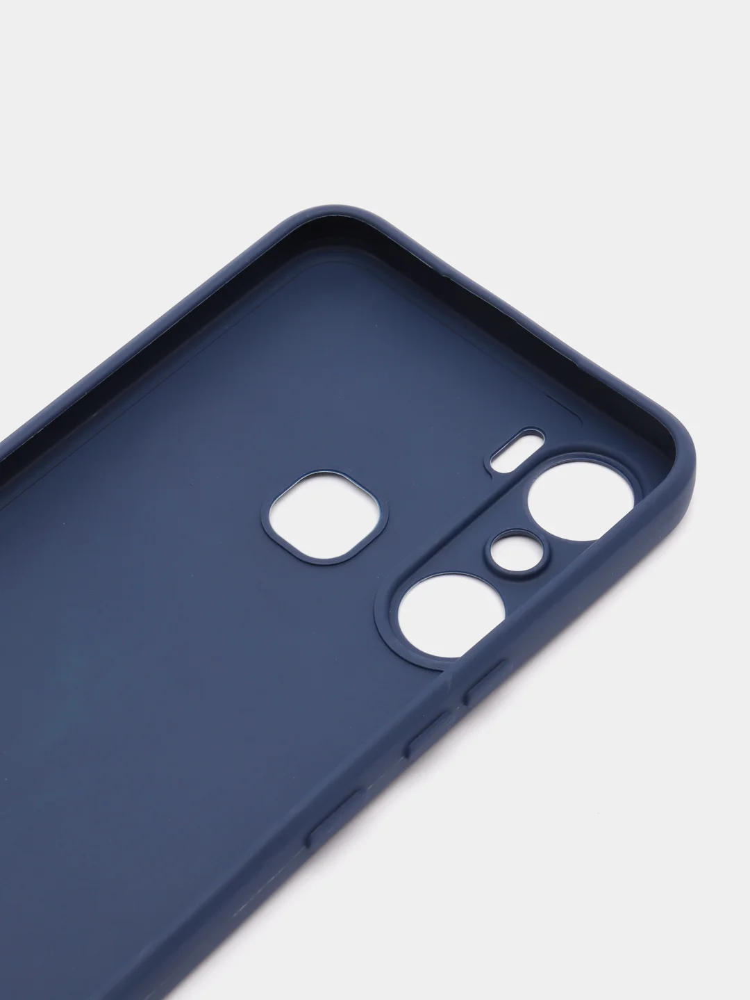 Синий силиконовый чехол для Infinix HOT 12 Pro (Инфиникс Хот 12 Про) прозрачный