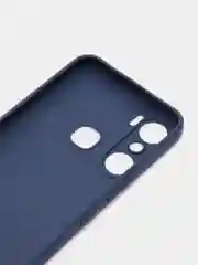 Синий силиконовый чехол для Infinix HOT 12 Pro (Инфиникс Хот 12 Про) прозрачный