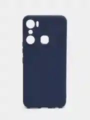 Синий силиконовый чехол для Infinix HOT 12 Pro (Инфиникс Хот 12 Про) прозрачный