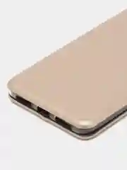 Золотой чехол-книжка на Huawei Mate 9 из эко кожи, с карманом для карт