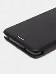 Черный чехол-книжка на Huawei Mate 9 из эко кожи, с карманом для карт