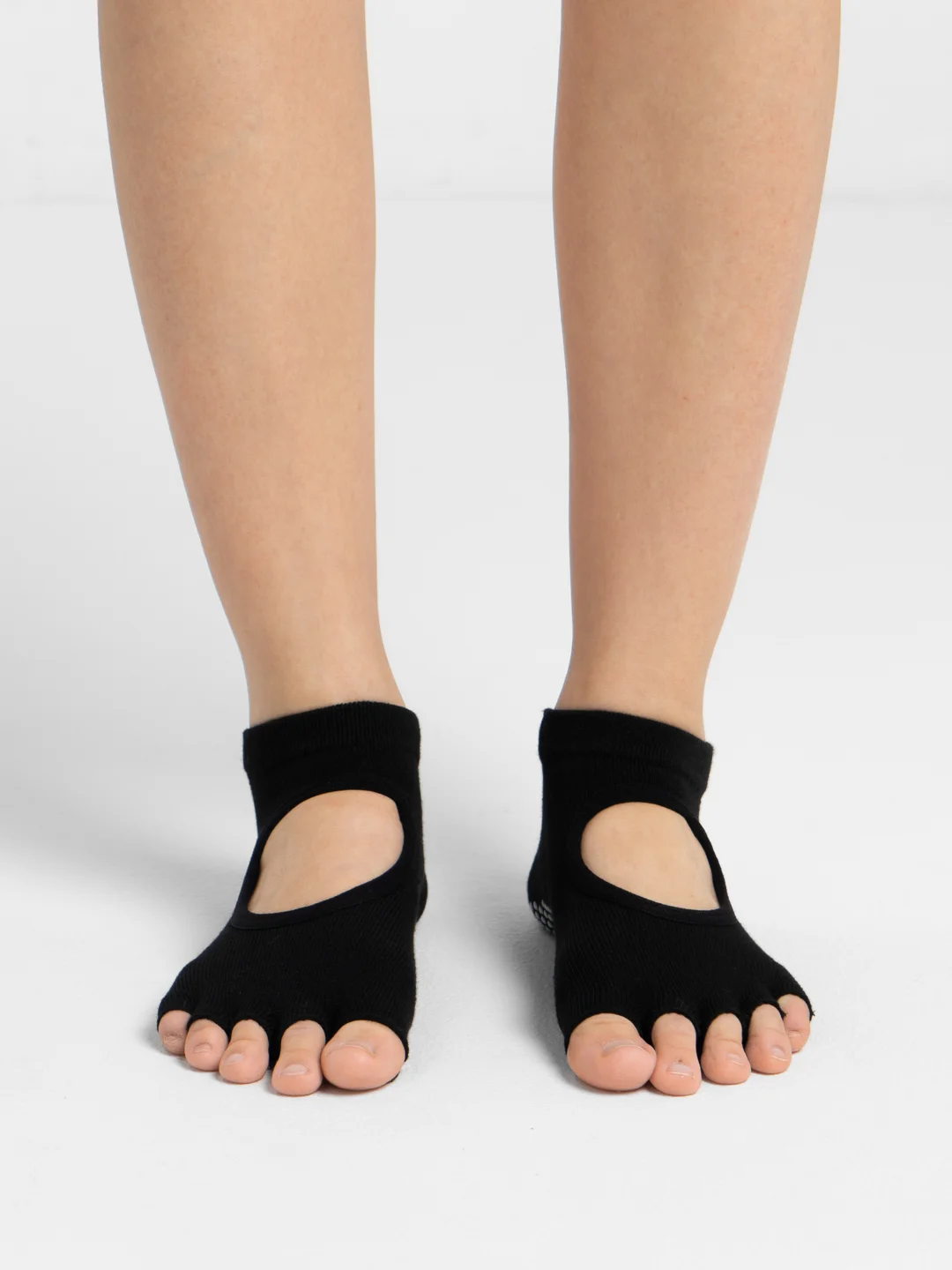 Черный носки для йоги антискользящие, пилатеса Non slip