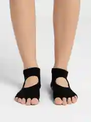 Черный носки для йоги антискользящие, пилатеса Non slip