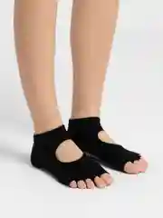Черный носки для йоги антискользящие, пилатеса Non slip