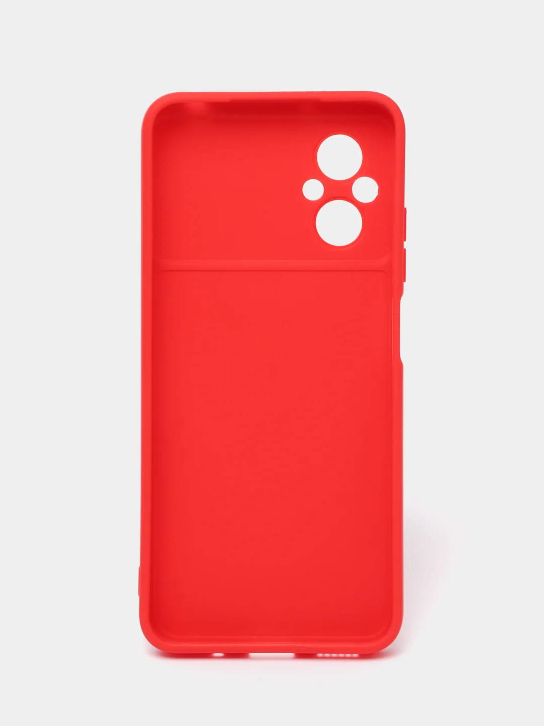 Красный силиконовый чехол для Xiaomi POCO M5 4G / M4 5G (Поко М5 4Г / М4 5 Джи), прозрачный