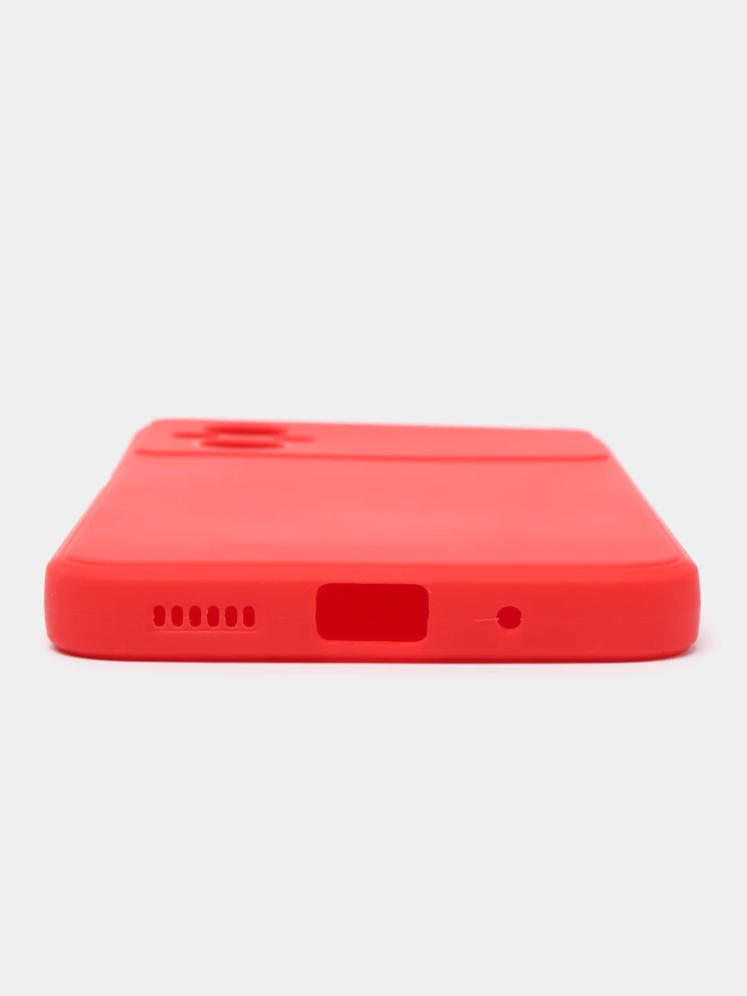Красный силиконовый чехол для Xiaomi POCO M5 4G / M4 5G (Поко М5 4Г / М4 5 Джи), прозрачный