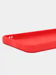 Красный силиконовый чехол для Xiaomi POCO M5 4G / M4 5G (Поко М5 4Г / М4 5 Джи), прозрачный