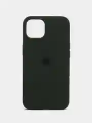 Тёмно-зелёный чехол силиконовый для iPhone 13, 13 Pro, 13 Pro Max, с закрытым низом