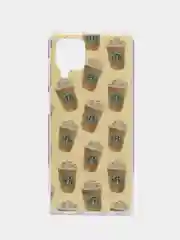 Светло-жёлтый чехол Samsung Galaxy A12 / M12, Самсунг Галакси А12 / М12 с рисунком Игра в кальмара